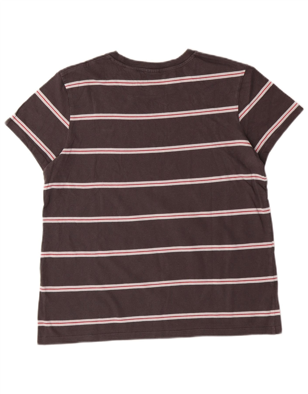 Levi's Womens T-Shirt Top UK 14 Medium Grey Striped