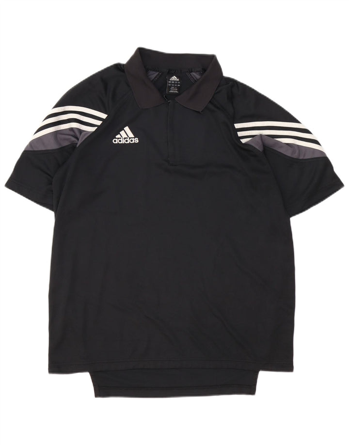 ADIDAS Mens Climalite Polo Shirt Large Black Polyester