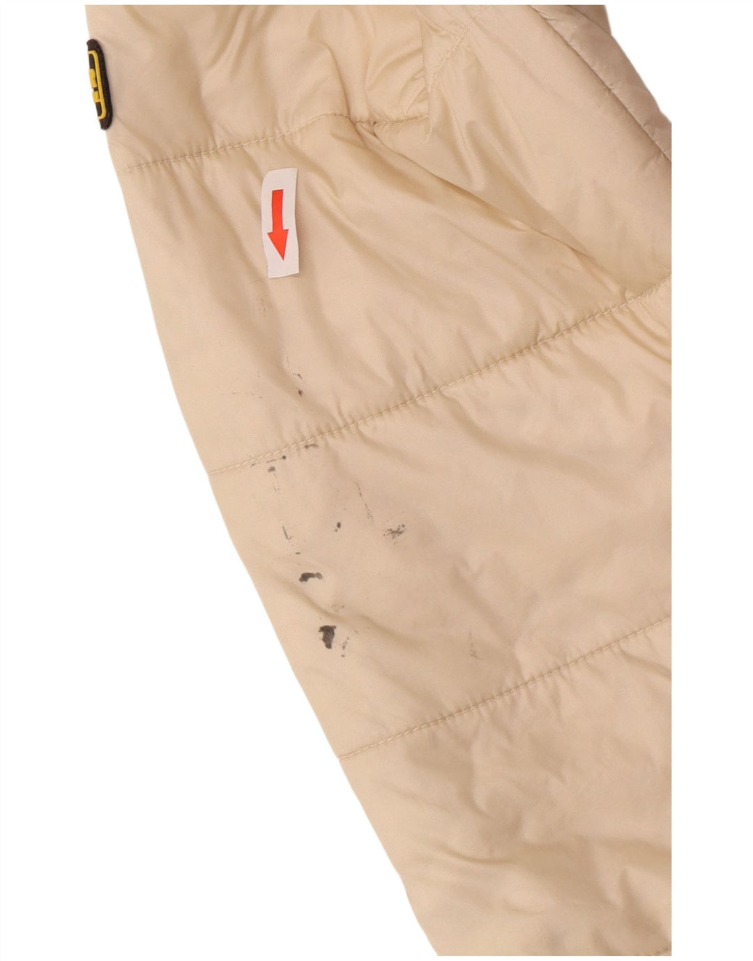 Barbour Womens Hooded Padded Coat UK 10 Small Beige Polyamide