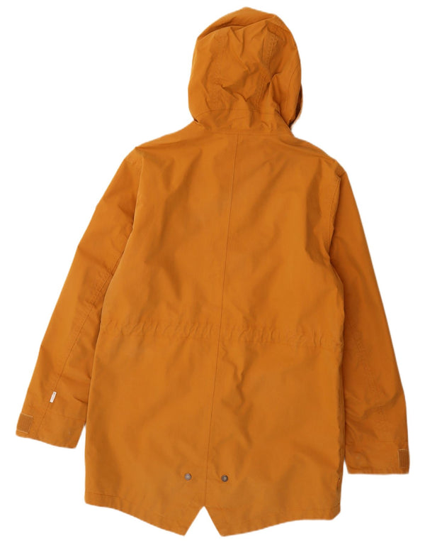 Timberland Mens Hooded Raincoat UK 36 Small Yellow Cotton