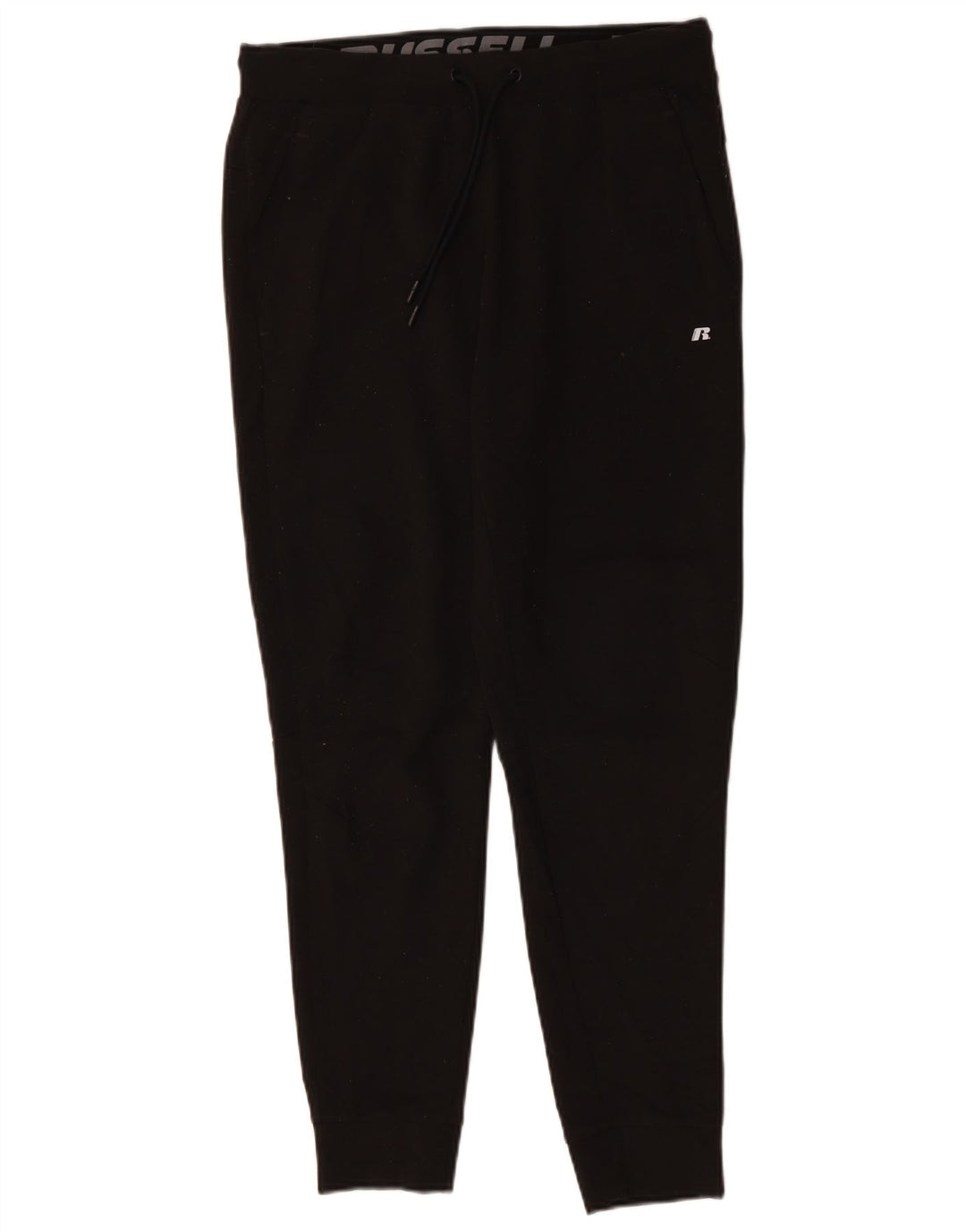 RUSSELL ATHLETIC Mens Tracksuit Trousers Joggers Medium  Black Cotton