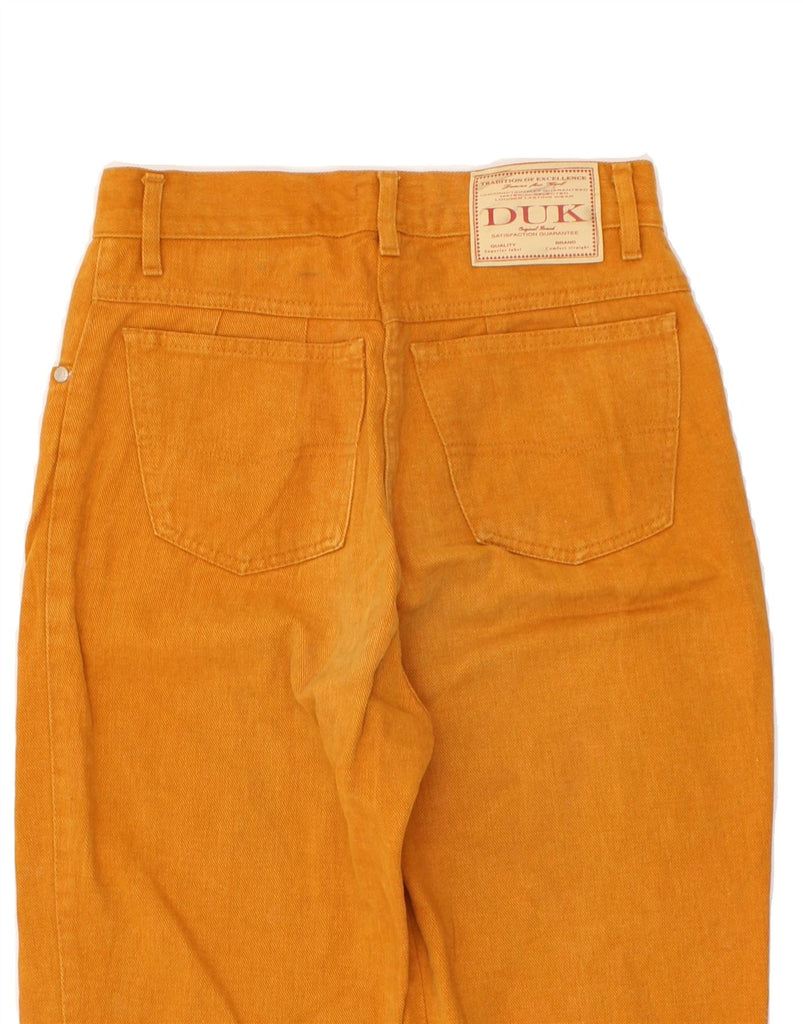 DUK Womens Tapered Casual Trousers IT 44 Medium W28 L29 Orange Cotton Vintage DUK and Second-Hand DUK from Messina Hembry 