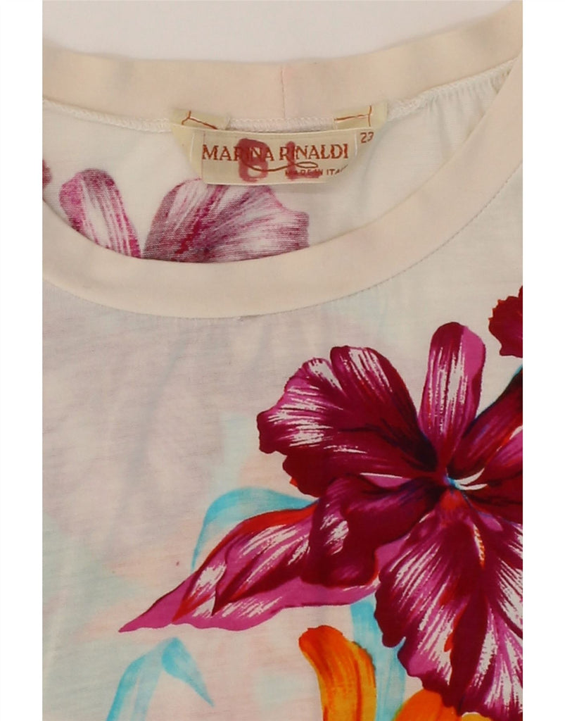 MARINA RINALDI Womens Top Long Sleeve Size 23 Medium Multicoloured Floral Vintage Marina Rinaldi and Second-Hand Marina Rinaldi from Messina Hembry 