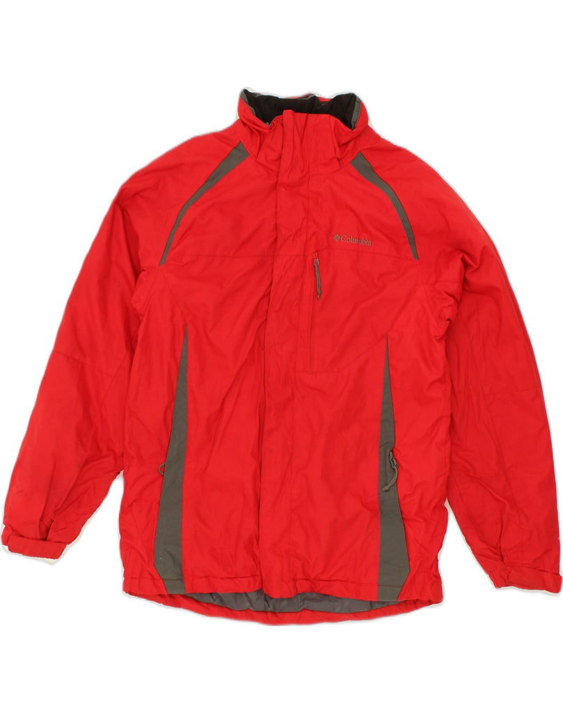 COLUMBIA Boys Windbreaker Jacket 15-16 Years XL Red Polyester | Vintage Columbia | Thrift | Second-Hand Columbia | Used Clothing | Messina Hembry 