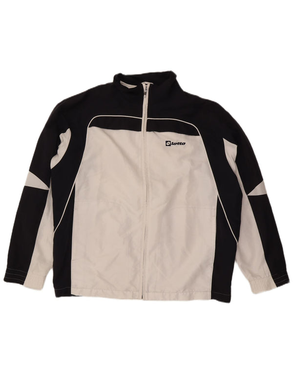 Lotto Mens Tracksuit Top Jacket XL White Colourblock Polyester