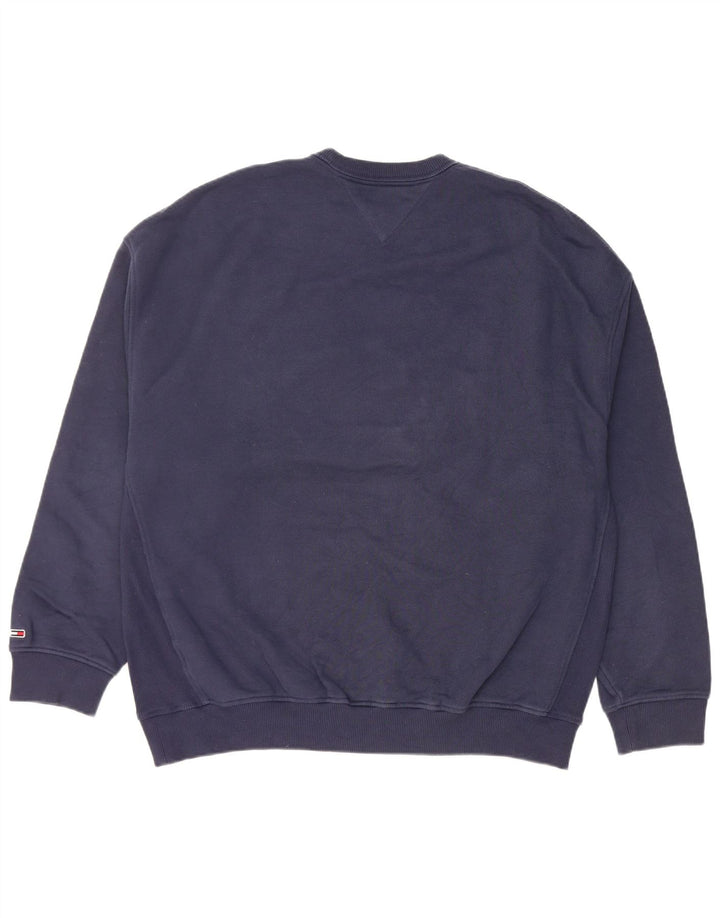 Tommy Hilfiger Mens Graphic Relaxed Fit Sweatshirt Jumper Medium Navy Blue