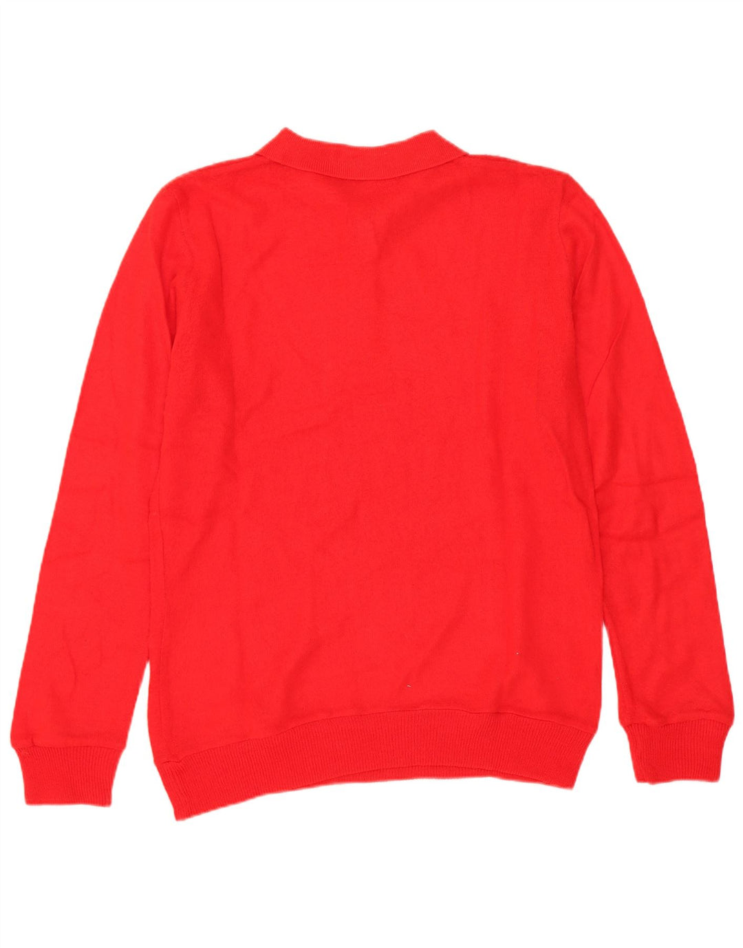 Vintage Womens Polo Neck Jumper Sweater IT 42 Medium Red Polyacrylic