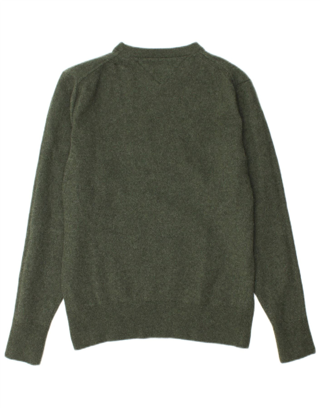 TOMMY HILFIGER Boys Crew Neck Jumper Sweater 13-14 Years XL Green Wool