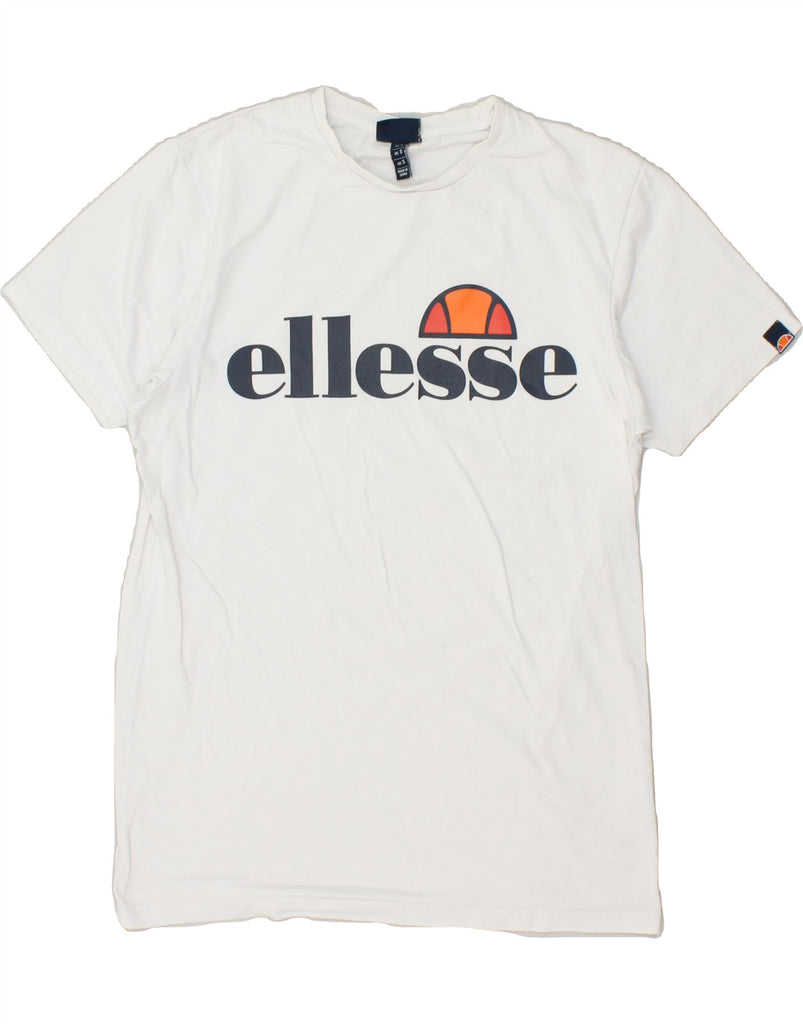 ELLESSE Mens Graphic T-Shirt Top Small White | Vintage Ellesse | Thrift | Second-Hand Ellesse | Used Clothing | Messina Hembry 