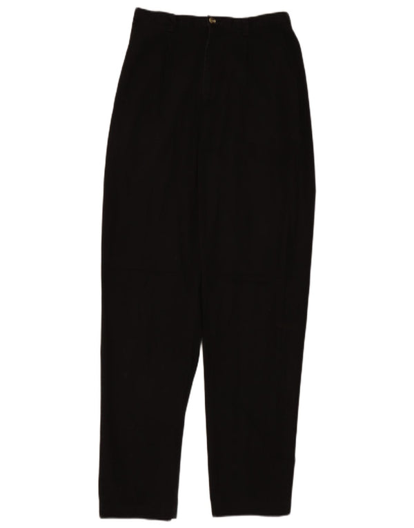 EDDIE BAUER Womens High Waist Casual Trousers US 6 Medium W28 L32 Black