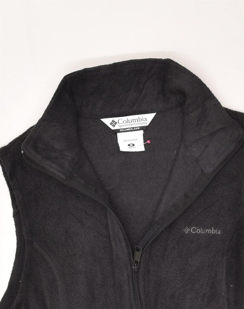 COLUMBIA Womens Fleece Gilet UK 12 Medium Black Polyester | Vintage Columbia | Thrift | Second-Hand Columbia | Used Clothing | Messina Hembry 