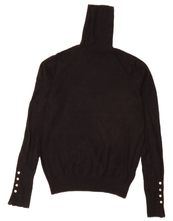 Zara Womens Roll Neck Jumper Sweater UK 10 Small Black