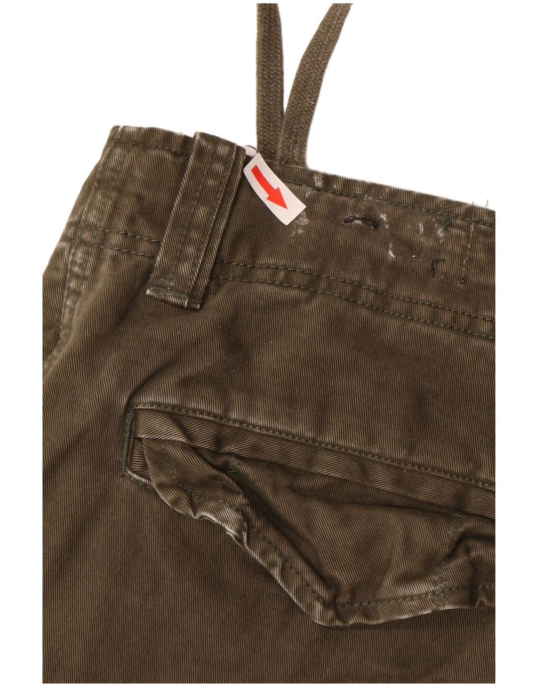 Superdry Mens Cargo Shorts W34 Large Khaki Cotton Army