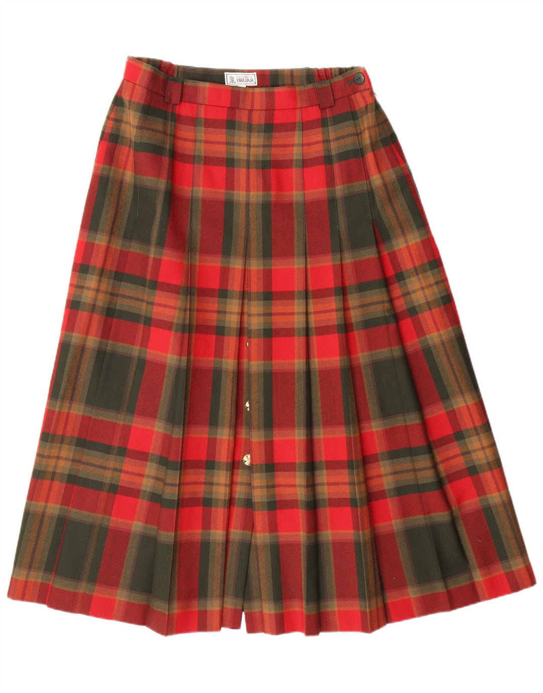 THE HOUSE OF BRUAR Womens A-Line Skirt UK 16 Large W33  Red Plaid