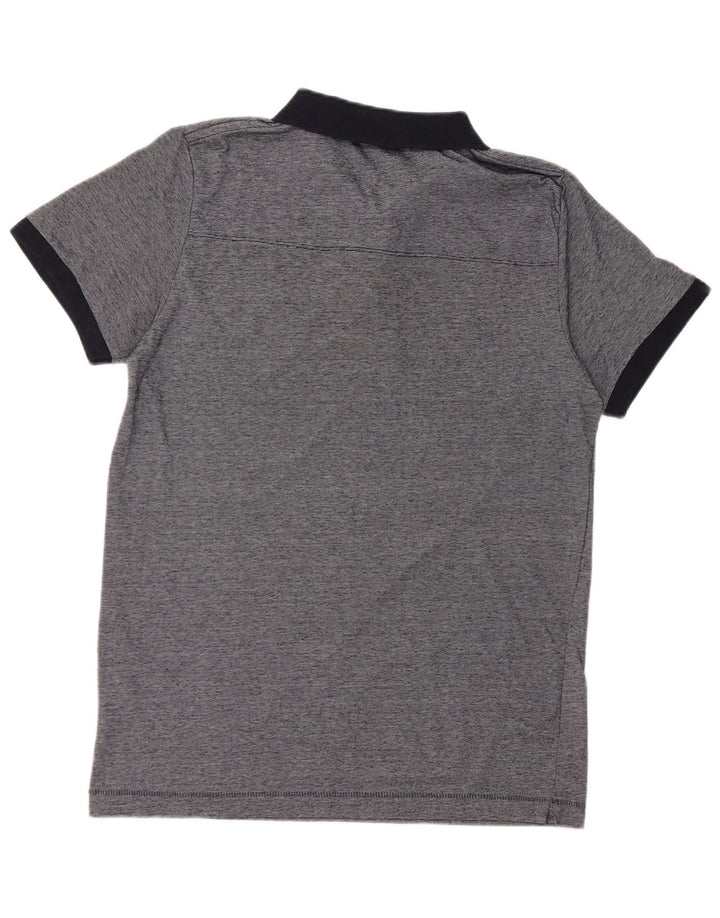 FRENCH CONNECTION Mens Polo Shirt Medium Navy Blue Flecked Cotton