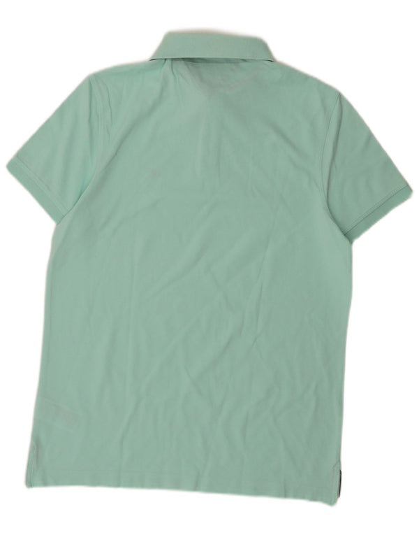 Tommy Hilfiger Mens Regular Fit Polo Shirt Medium Turquoise Cotton