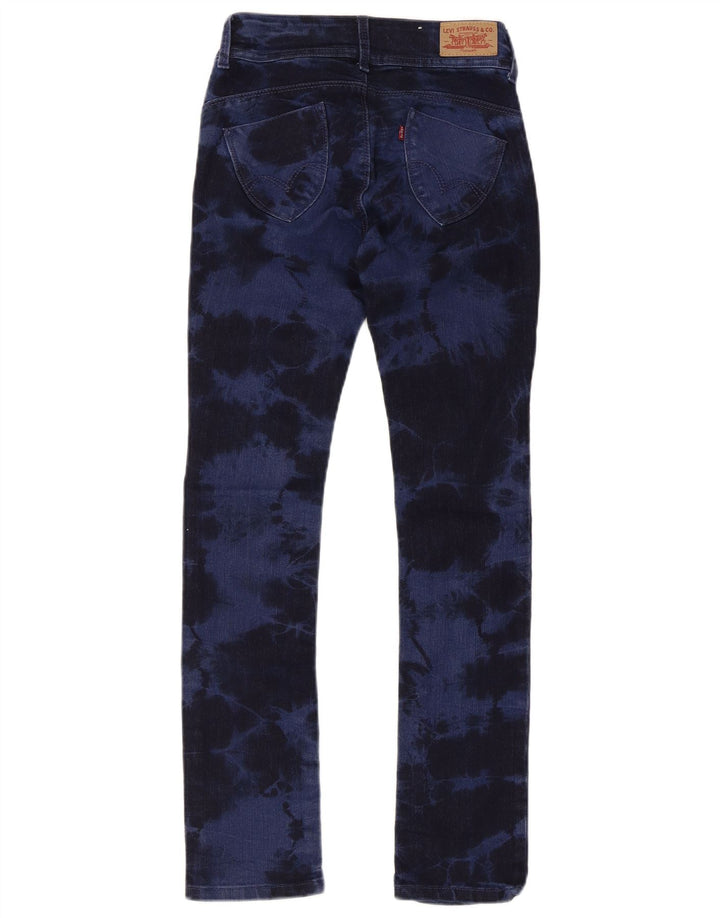 LEVI'S Boys Slim Jeans 9-10 Years Navy Blue Tie Dye Cotton
