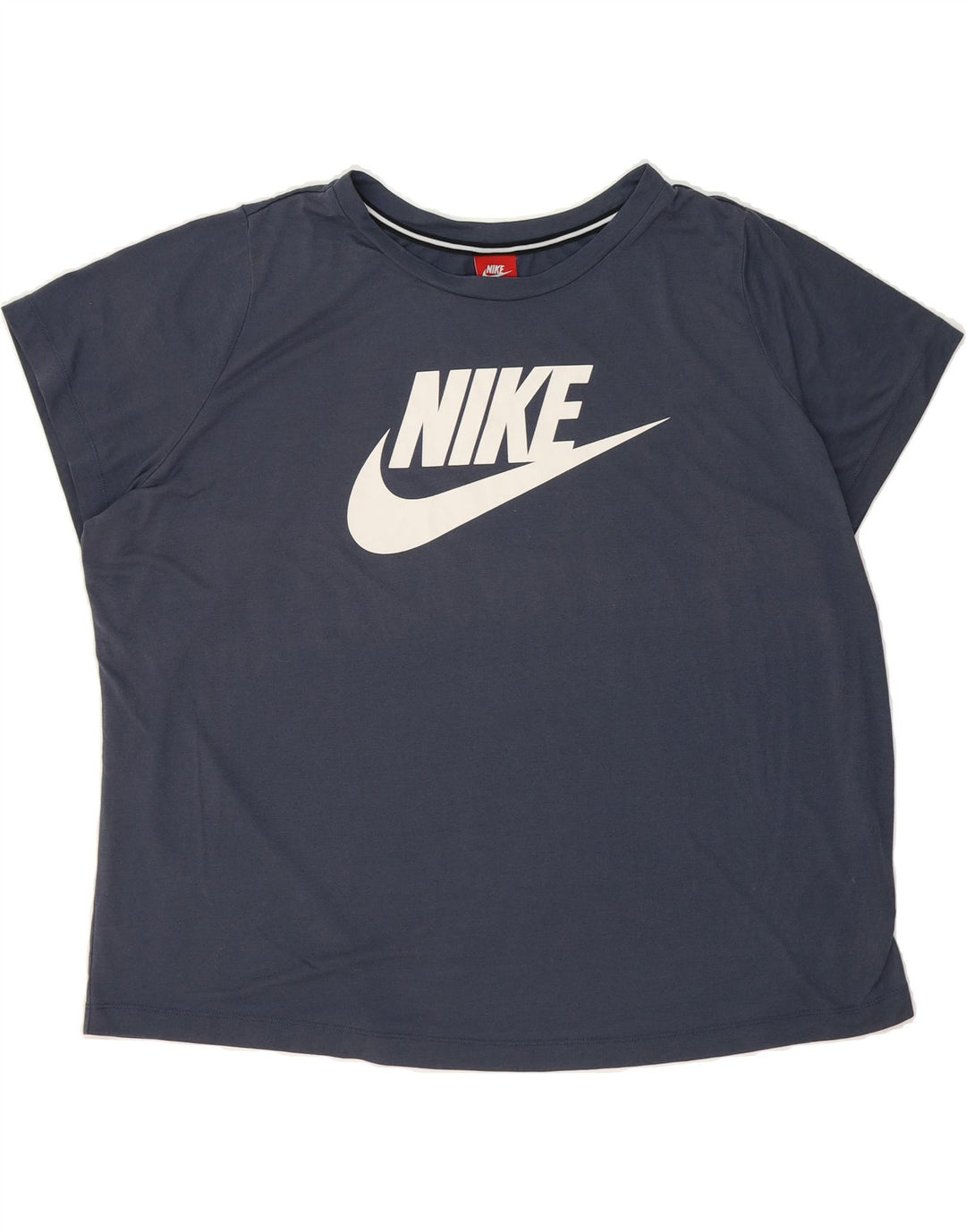 NIKE Womens Oversized Graphic T-Shirt Top UK 20 2XL Navy Blue Polyester Vintage Nike and Second-Hand Nike from Messina Hembry 