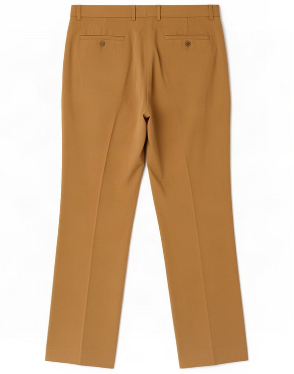 Marks & Spencer Mens Straight Suit Trousers W34 L31 Beige Cotton