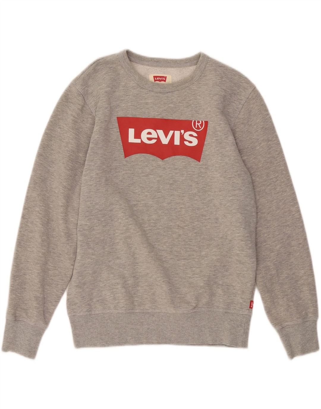 LEVI'S Boys Graphic Sweatshirt Jumper 12-13 Years Grey Cotton