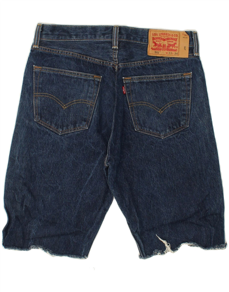 LEVI'S Womens 501 Denim Shorts W33 Medium Blue Cotton | Vintage Levi's | Thrift | Second-Hand Levi's | Used Clothing | Messina Hembry 