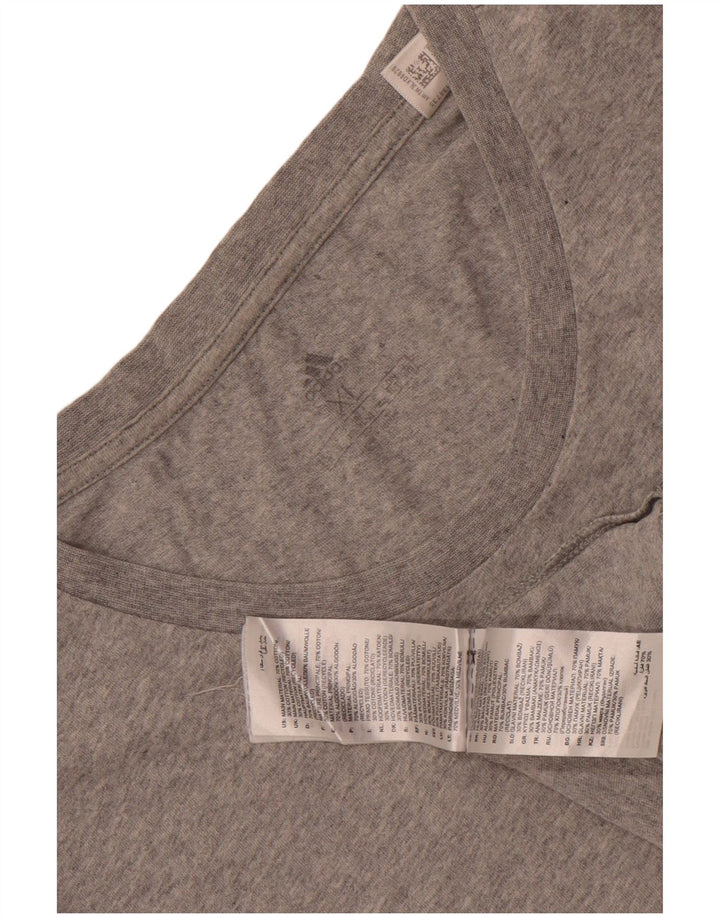 Adidas Mens T-Shirt Top XL Grey Flecked Cotton