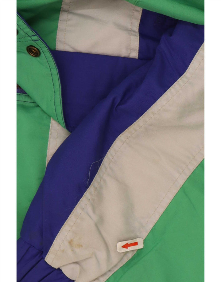 Sergio Tacchini Mens Hooded Ski Jacket IT 54 2XL Blue Colourblock Polyamide