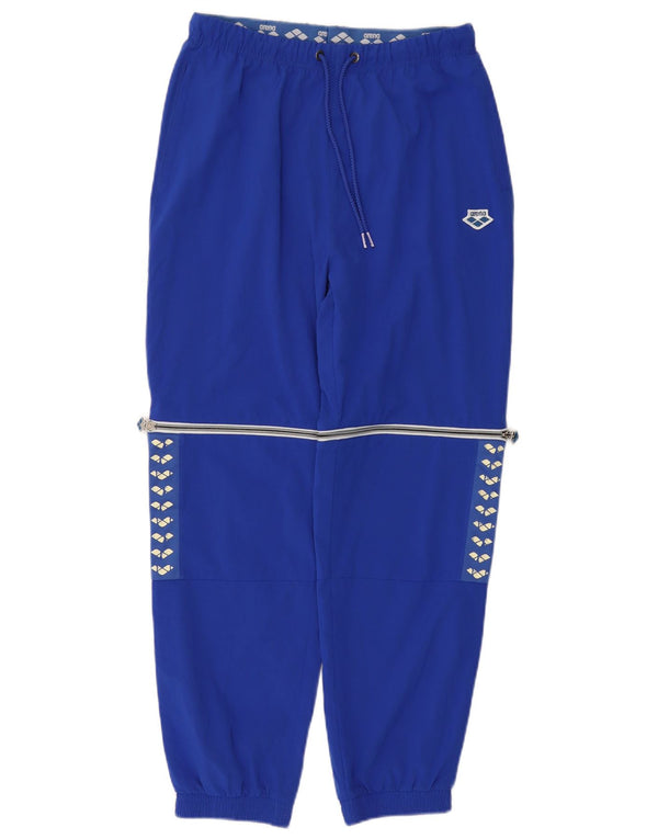 Arena Mens Graphic Tracksuit Trousers Joggers Small Blue Colourblock