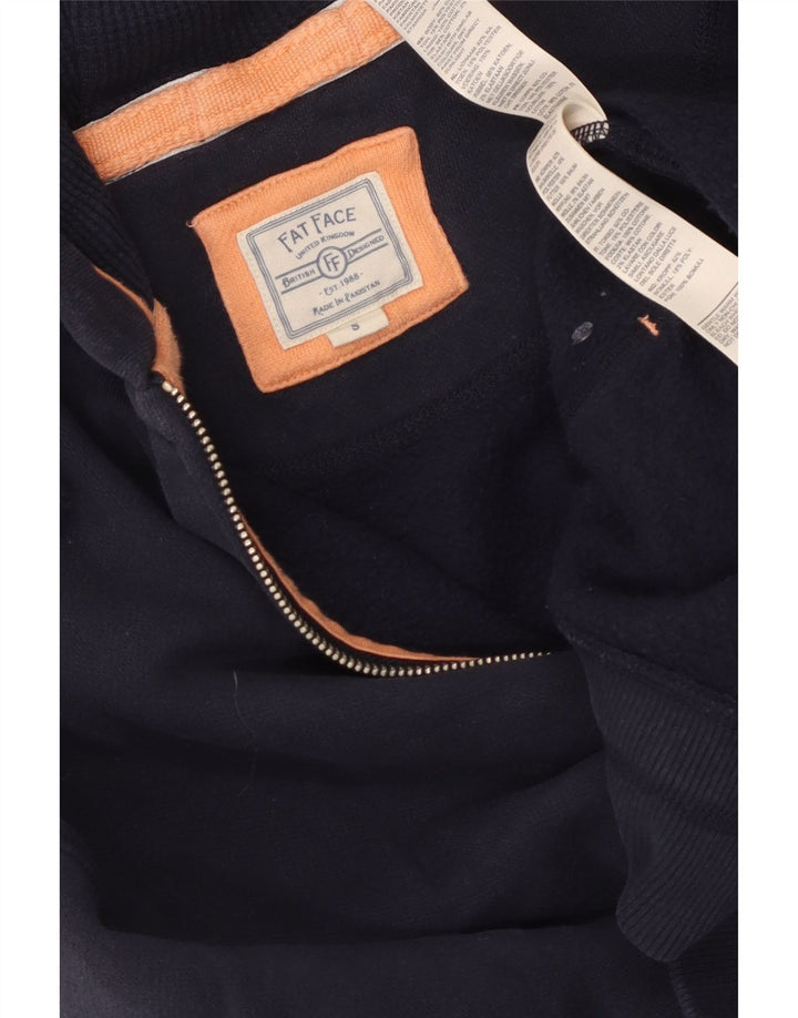 Fat Face Mens Zip Hoodie Sweater Small Navy Blue Cotton