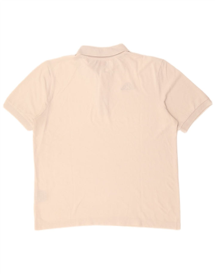 Kappa Mens Polo Shirt Medium White Cotton
