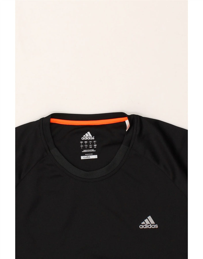 ADIDAS Mens Climalite T-Shirt Top Large Black Polyester | Vintage Adidas | Thrift | Second-Hand Adidas | Used Clothing | Messina Hembry 