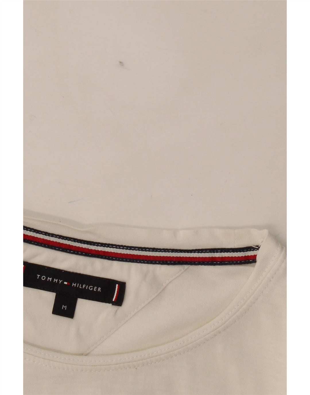 TOMMY HILFIGER Womens T-Shirt Dress UK 14 Medium White Vintage Tommy Hilfiger and Second-Hand Tommy Hilfiger from Messina Hembry 