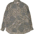 Gandolfi Mens Shirt XL Grey Paisley Viscose