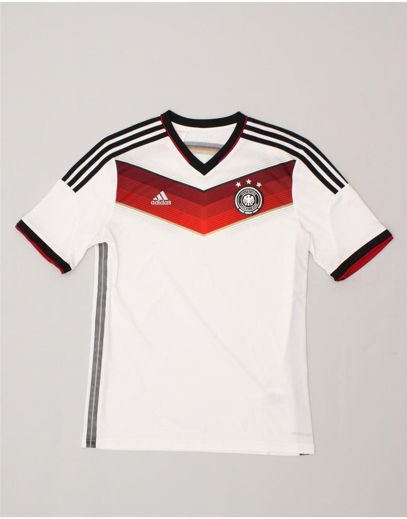 ADIDAS Boys Deutscher Fussball Bund Graphic T-Shirt Top 15-16 Years White | Vintage Adidas | Thrift | Second-Hand Adidas | Used Clothing | Messina Hembry 