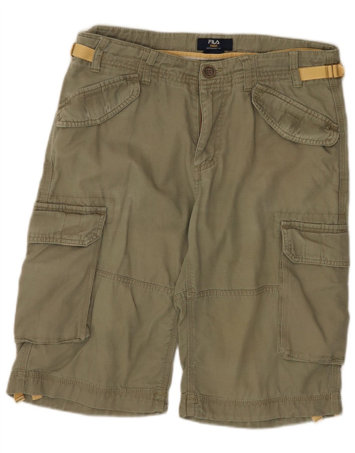 Fila Mens Cargo Shorts W34 Large Khaki