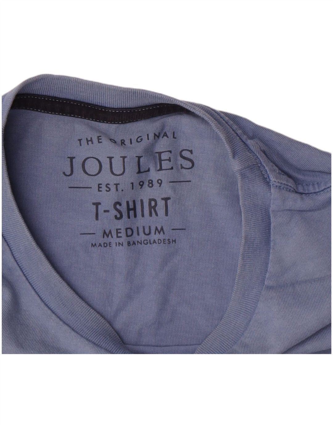 Joules Mens Graphic T-Shirt Top Medium Blue Cotton