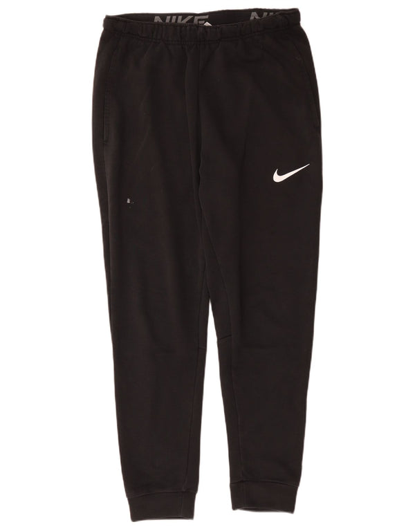 Nike Mens Dri Fit Tracksuit Trousers Joggers Medium Black Cotton