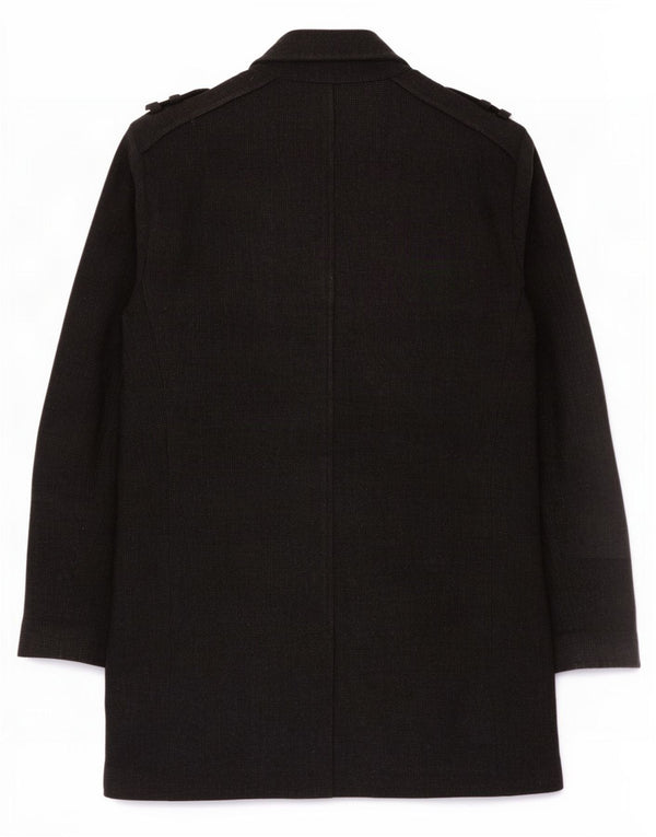 Ted Baker Mens Military Overcoat Size 4 Large Grey Wool