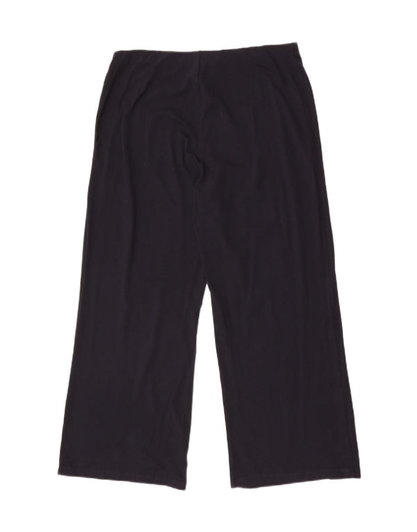 Marks & Spencer Womens Casual Trousers UK 16 Large W32 L28 Navy Blue