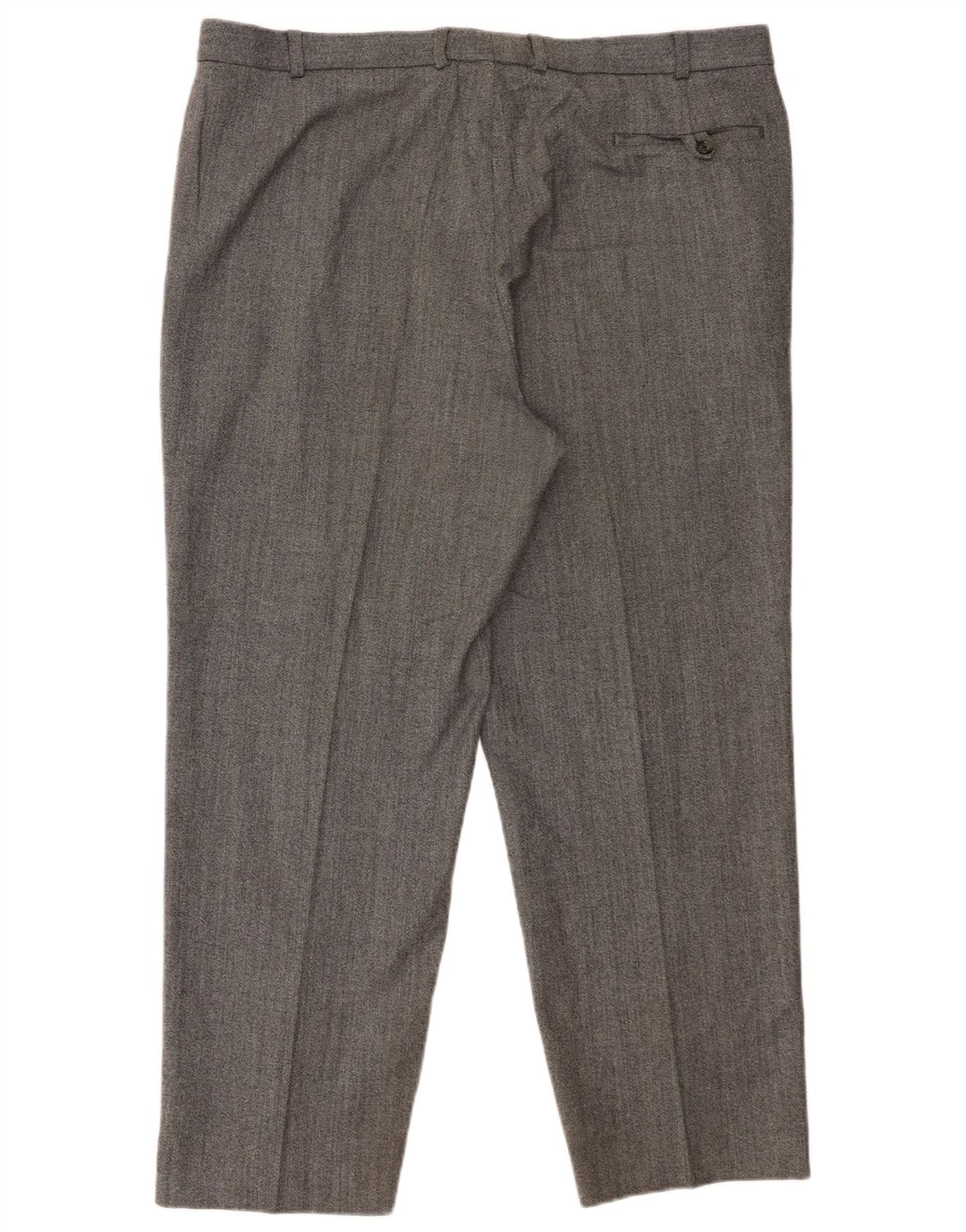 Marks & Spencer Mens St. Michael Straight Suit Trousers W40 L29 Grey Wool