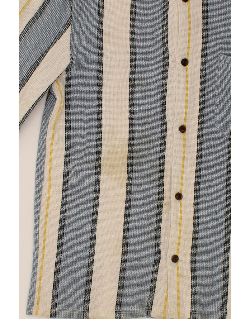 ZARA Mens Relaxed Fit Flannel Shirt Small Blue Striped Vintage Zara and Second-Hand Zara from Messina Hembry 