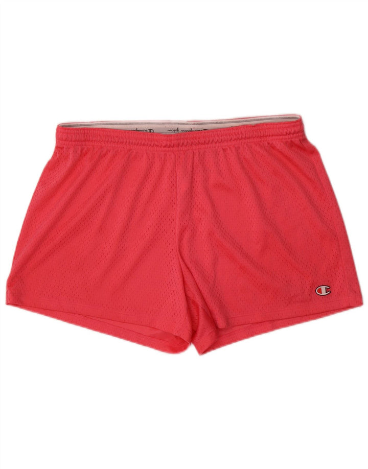 Champion Womens Sport Shorts UK 16 Large Pink Polyester
