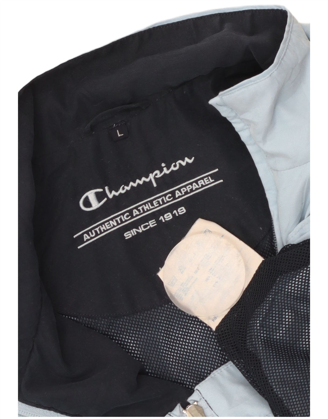 Champion Womens Tracksuit Top Jacket UK 16 Large Blue Polyester