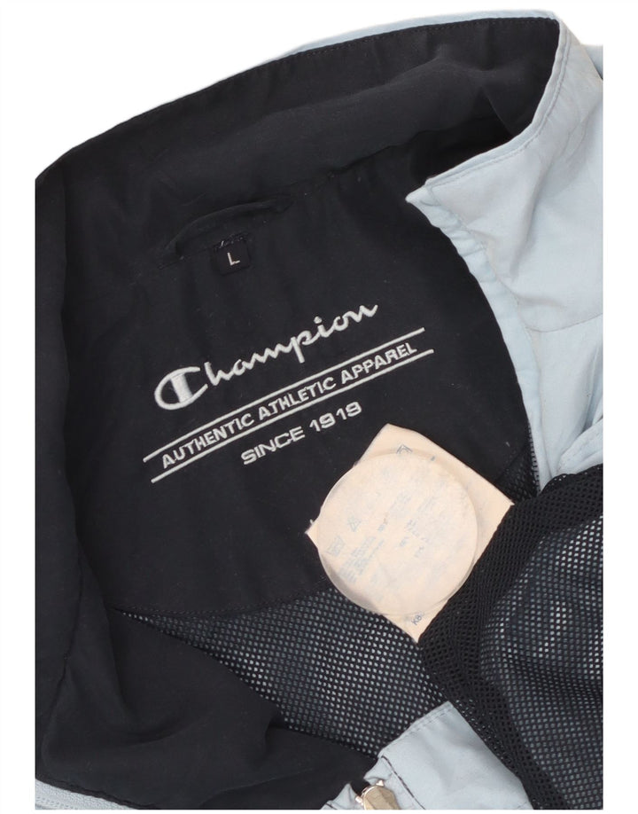 Champion Womens Tracksuit Top Jacket UK 16 Large Blue Polyester