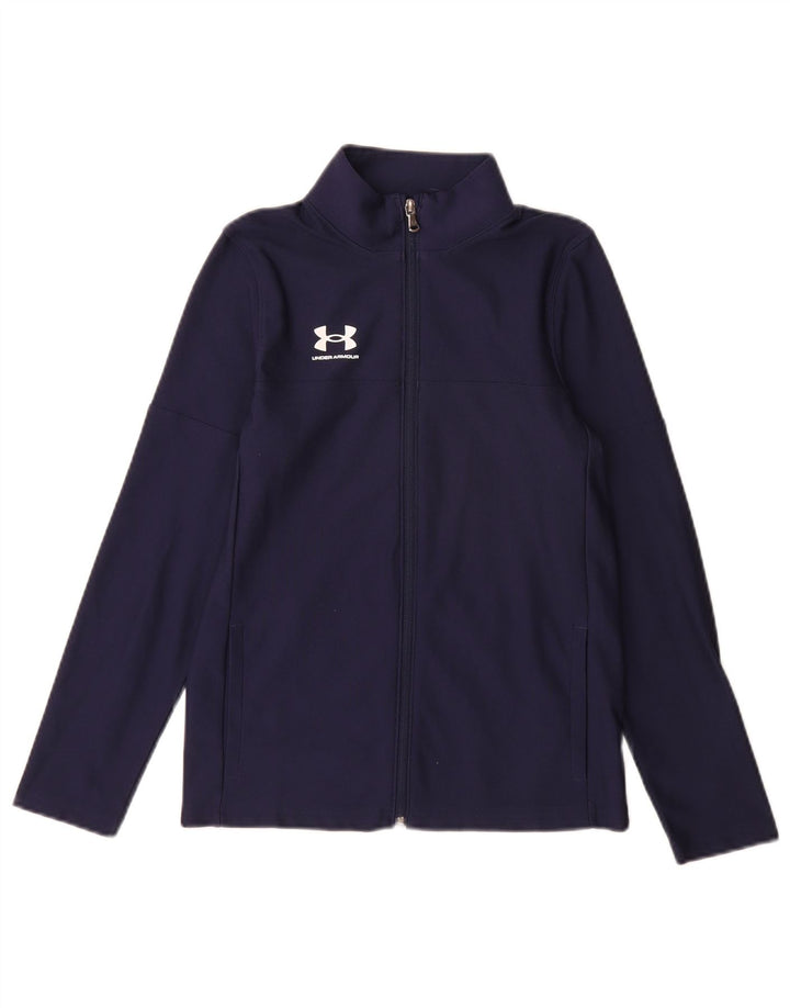 Under Armour Boys Tracksuit Top Jacket 9-10 Years Medium Navy Blue