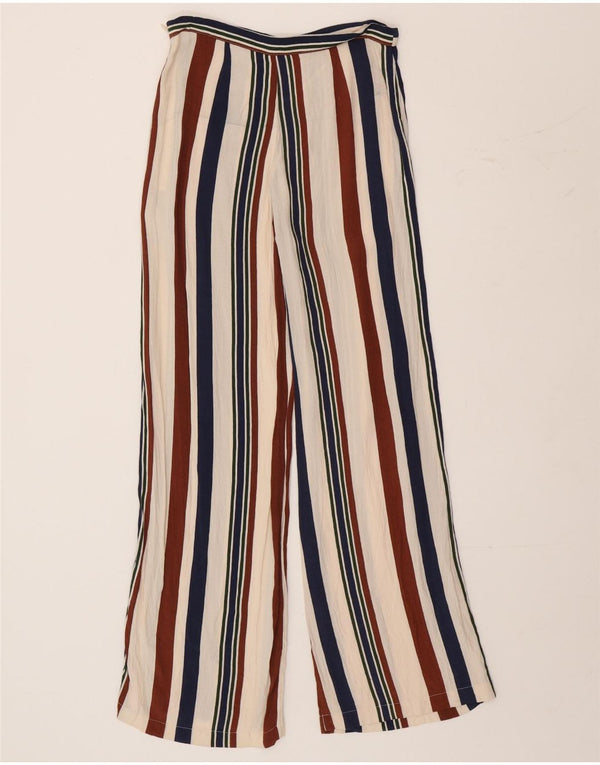 Topshop Womens Casual Trousers UK 8 Small W26 L29 Multicoloured Striped