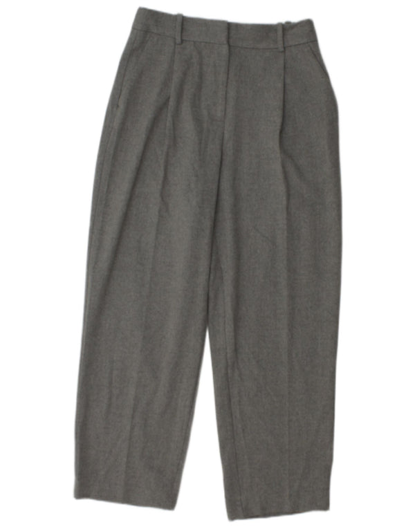 Zara Womens Loose Fit Casual Trousers XS W25 L27 Grey Polyester
