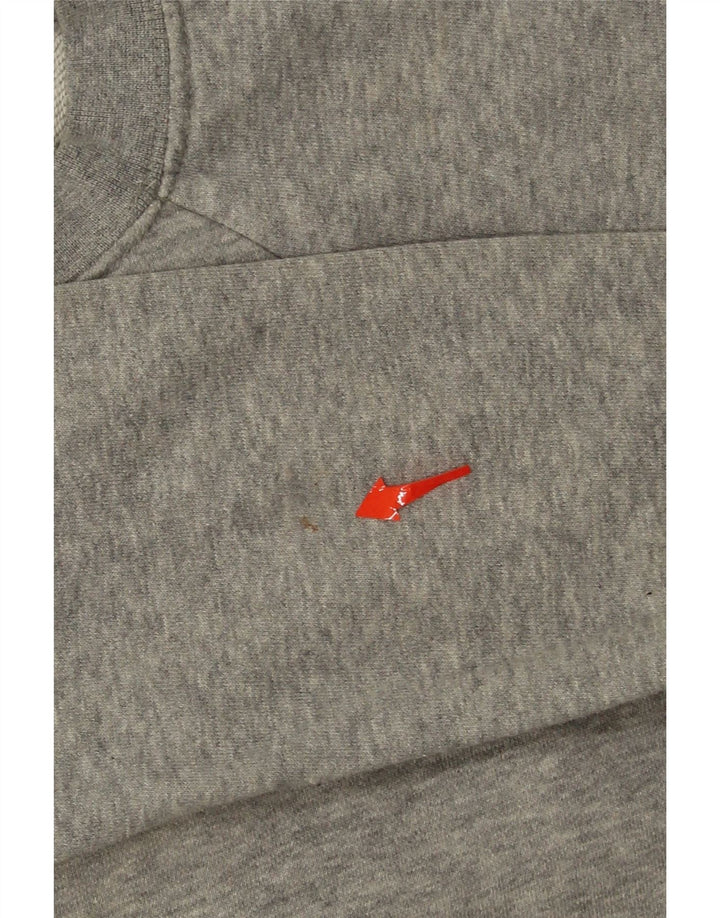 NIKE Womens Oversized Graphic Sweatshirt Jumper UK 6 XS Grey Cotton Vintage Nike and Second-Hand Nike from Messina Hembry 