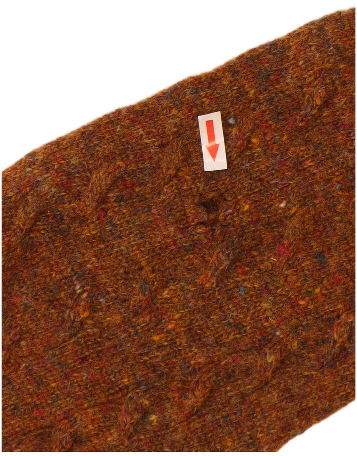 Benetton Mens Cardigan Sweater IT 50 Medium Brown Flecked New Wool