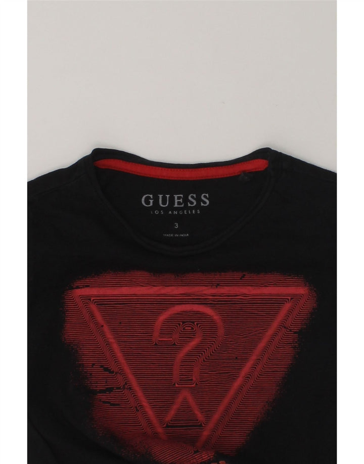 GUESS Girls Graphic Top Long Sleeve 2-3 Years Black Cotton | Vintage Guess | Thrift | Second-Hand Guess | Used Clothing | Messina Hembry 